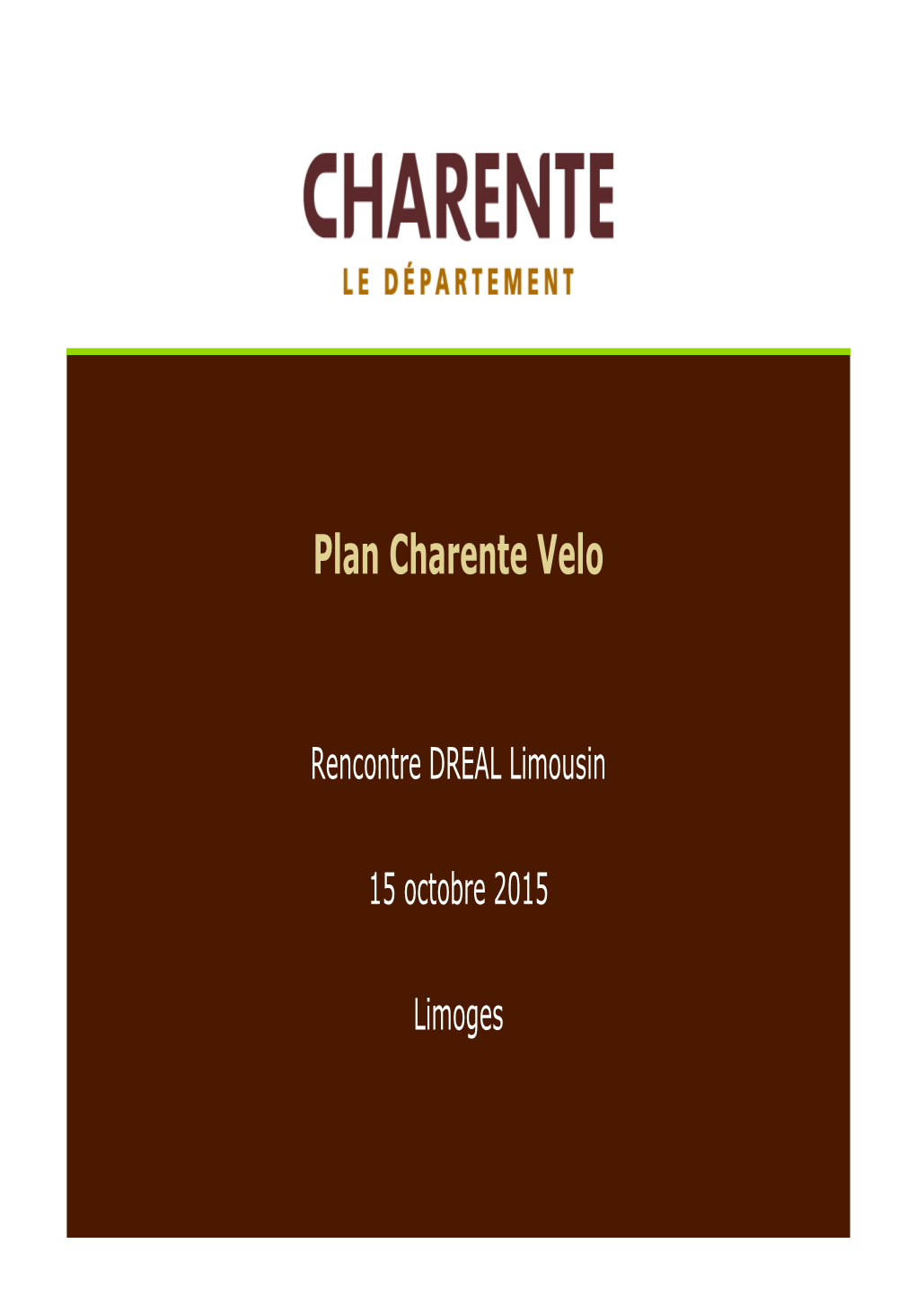Plan Charente Velo