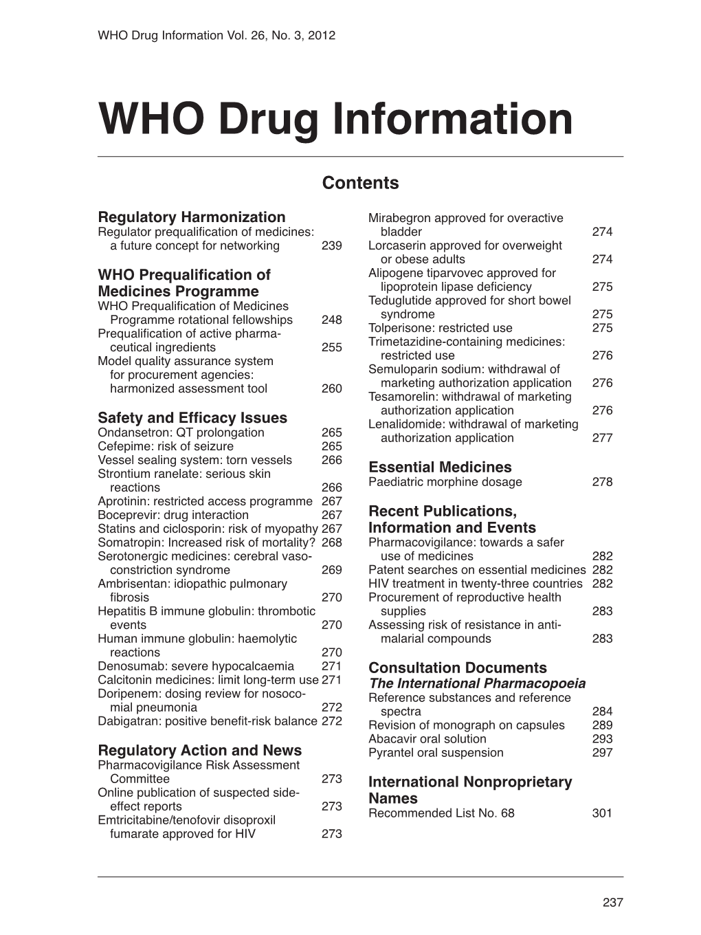 WHO Prequalification of Medicines