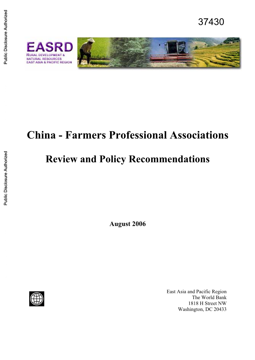 China - Farmers Professional Associations