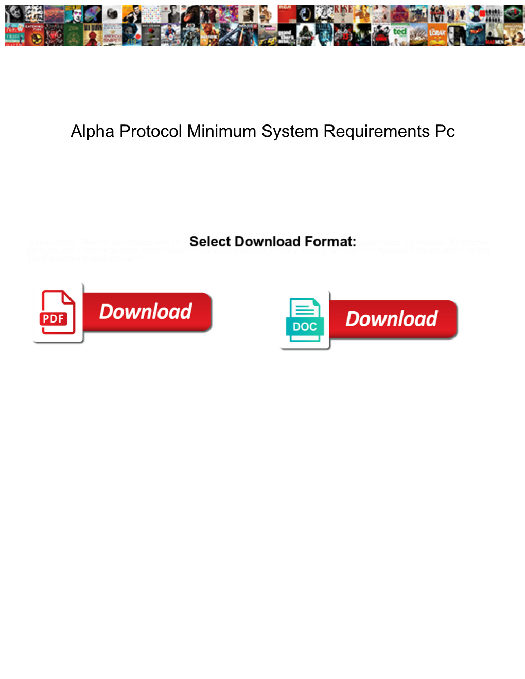 Alpha Protocol Minimum System Requirements Pc