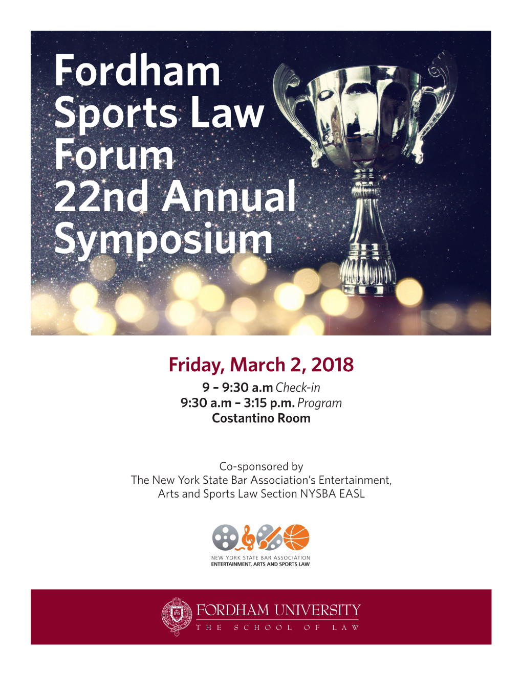 Fordham Sports Law Forum 22Nd Annual Symposium