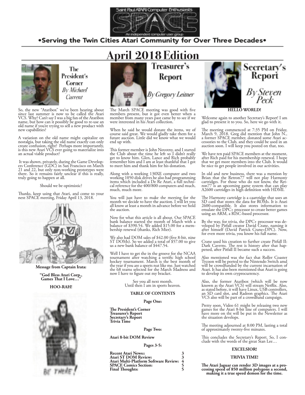 April 2018 Edition