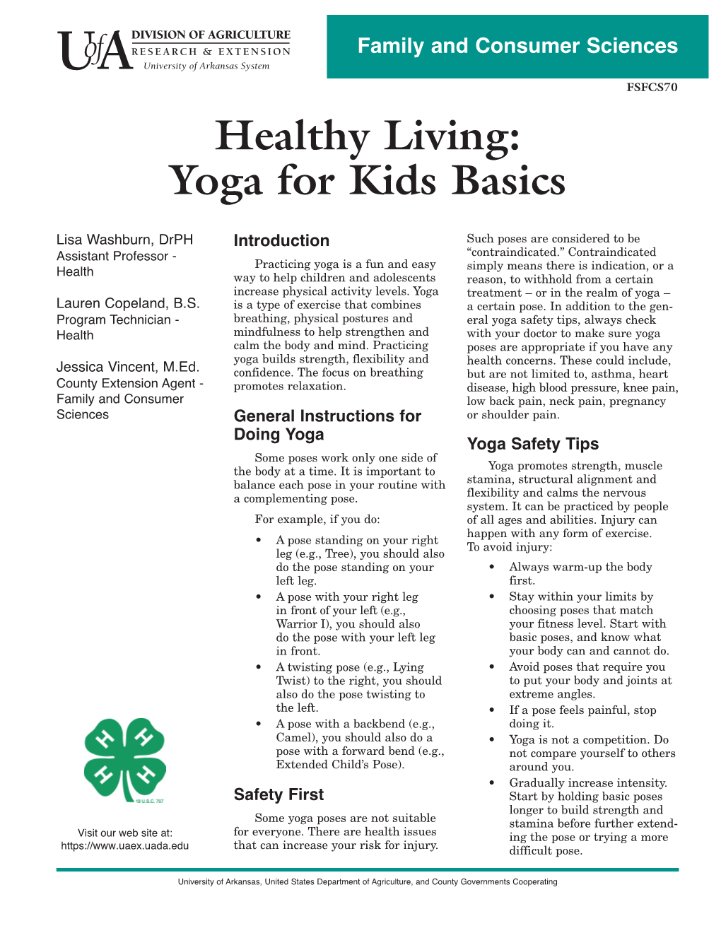 Healthy Living: Yoga for Kids Basics