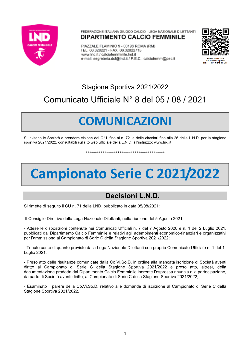Campionato Serie C 2021/2022