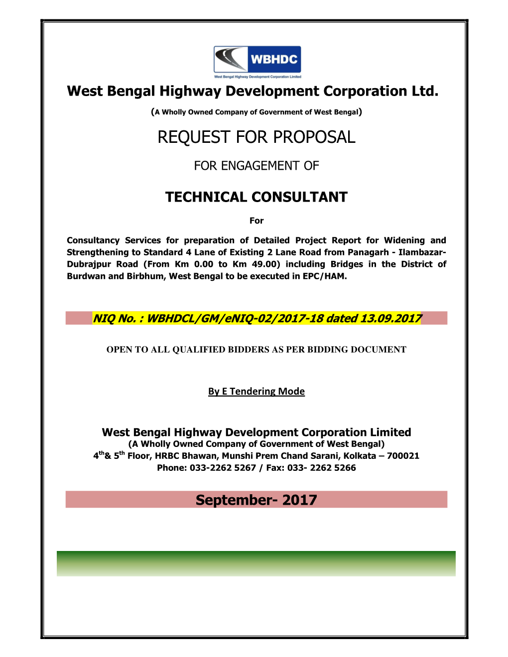 West Bengal Highway Development Corporation Ltd