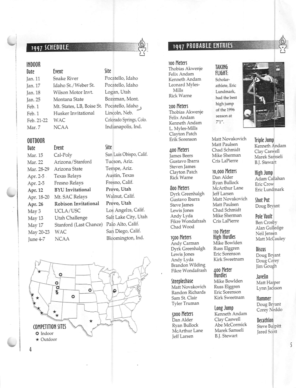 Iqo7 PROBABLE ENTRIES S& Toot SCHEDULE S