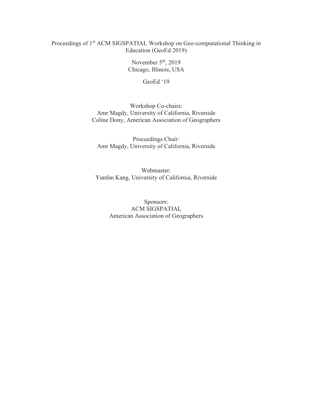 The Association for Computing Machinery 2 Penn Plaza, Suite 701 New York New York 10121-0701