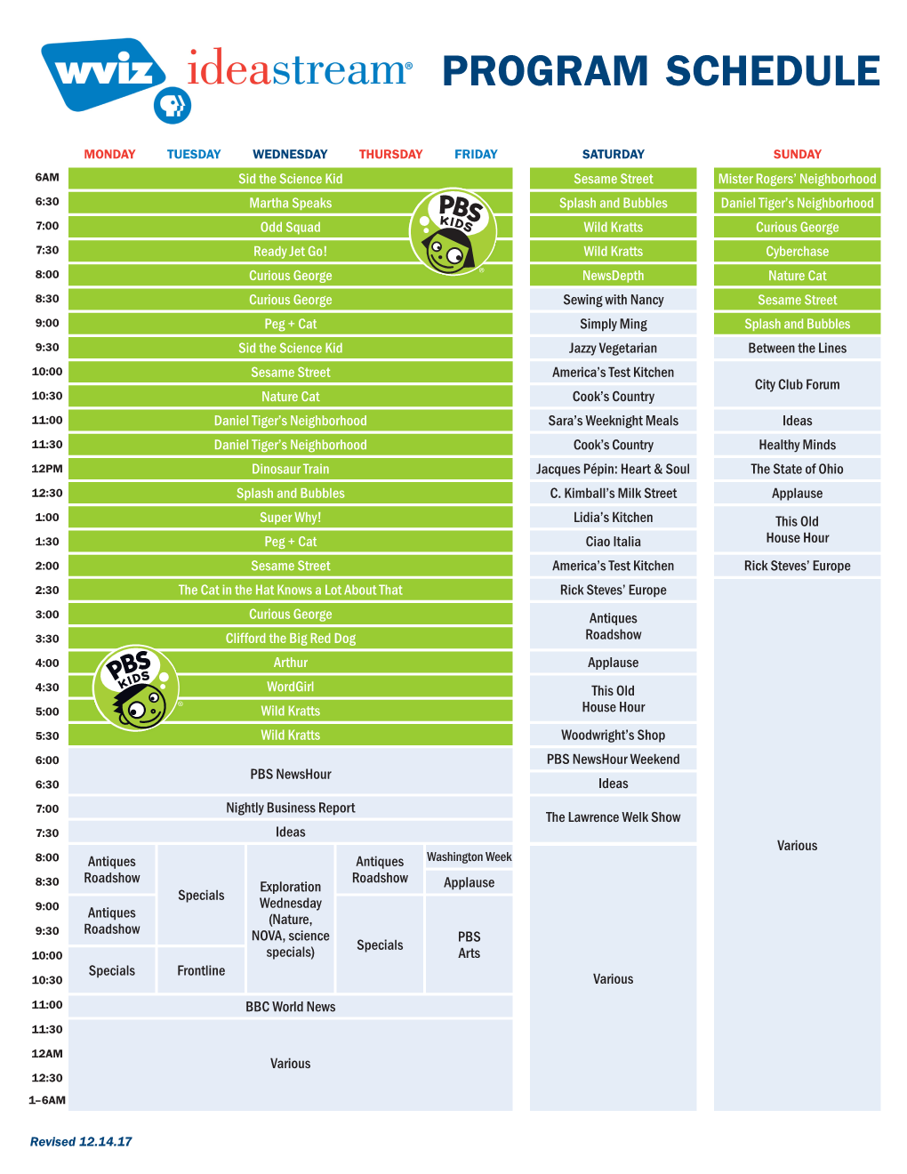 Program Schedule