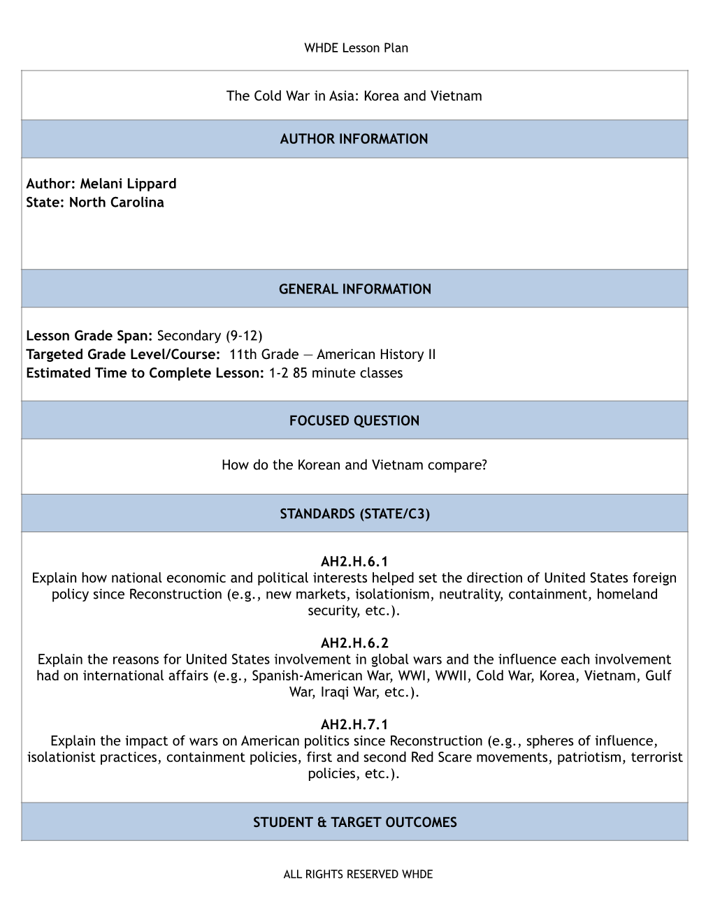 Korean Lesson Plan