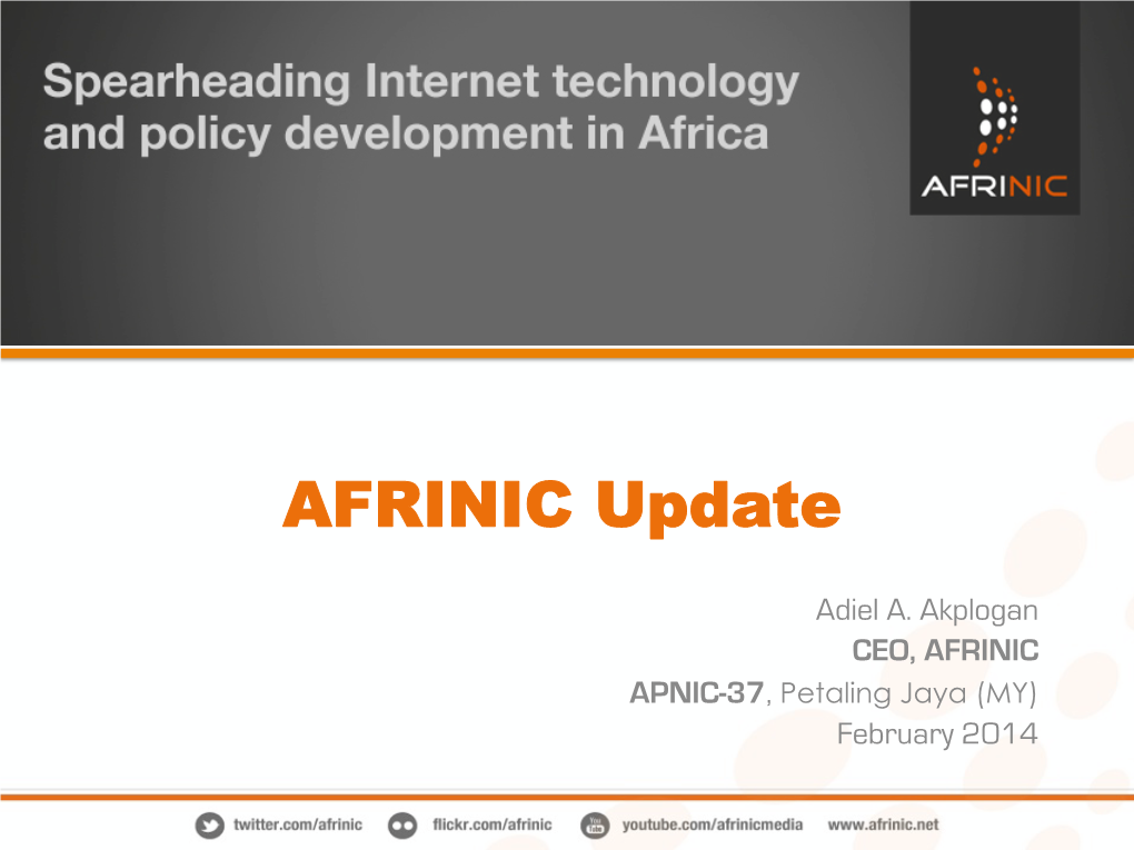 AFRINIC Update