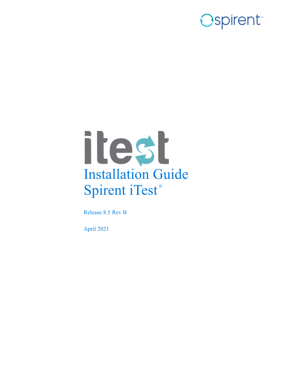 Installation Guide Spirent Itest ®