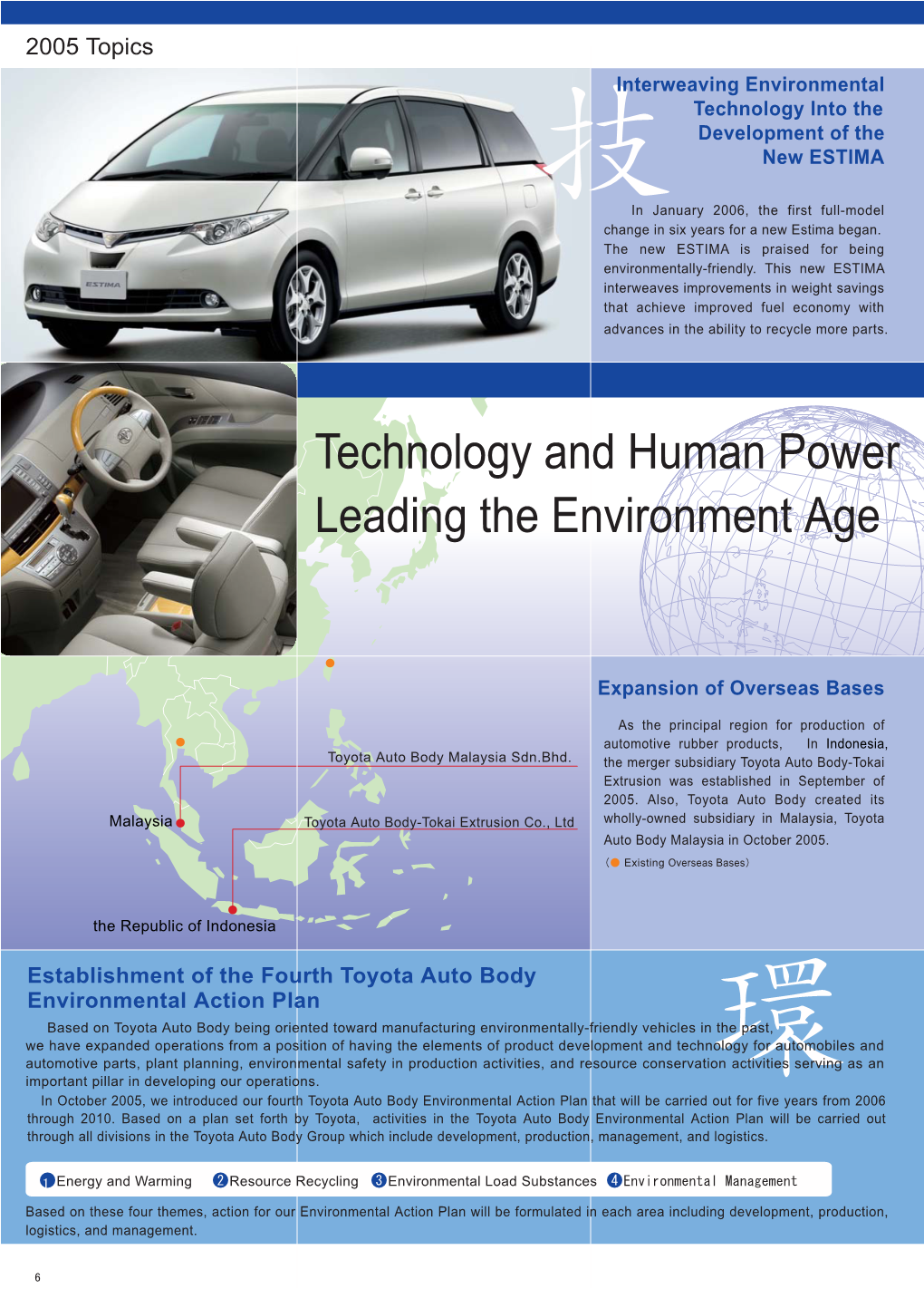 2005 Topics Interweaving Environmental Technology Into the Development of the New ESTIMA