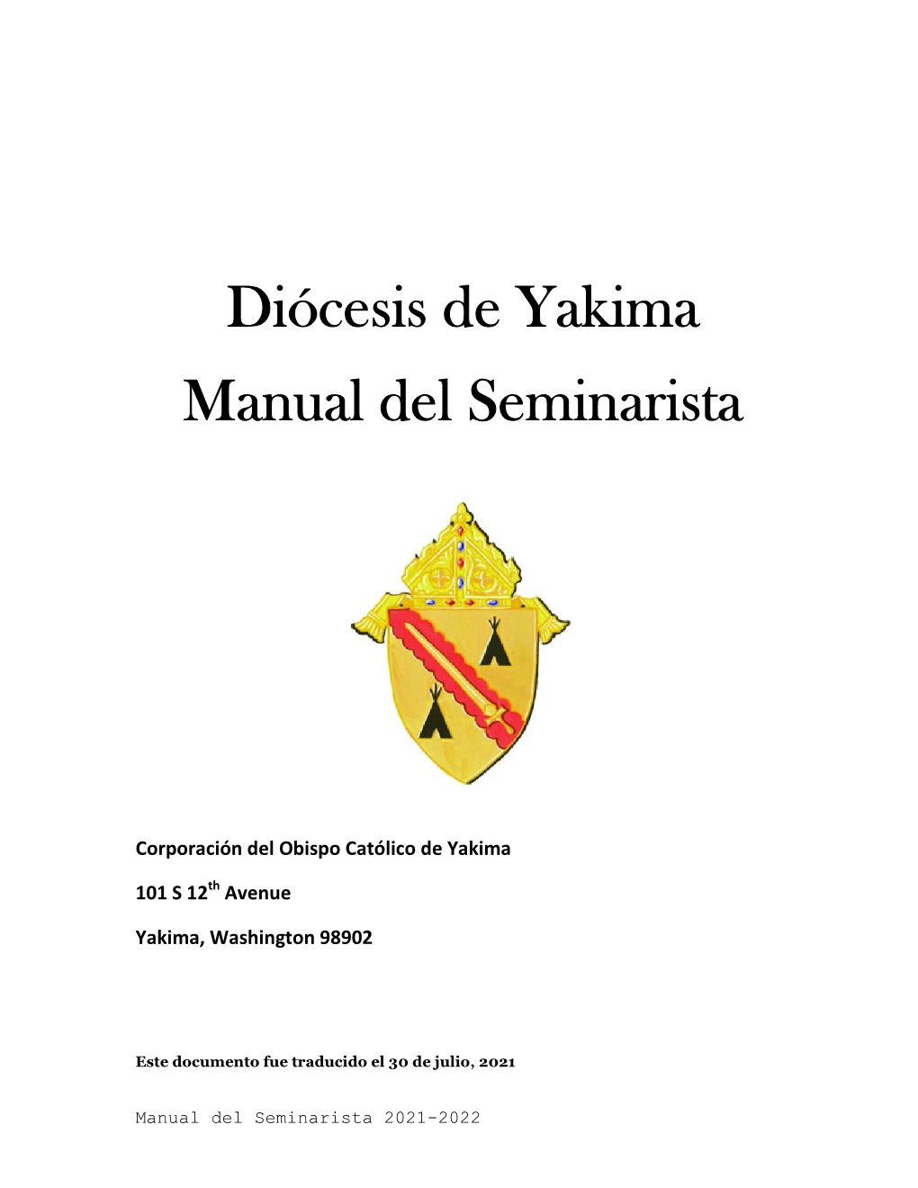 Diócesis De Yakima Manual Del Seminarista