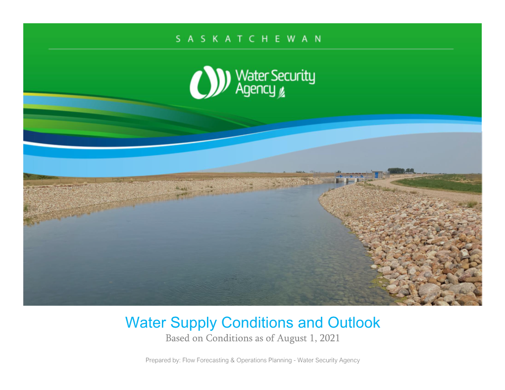 Water Supply Conditions and Outlook (August 1, 2021)