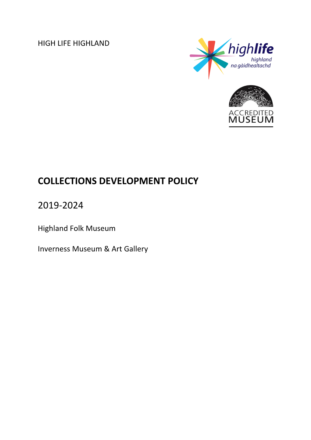 Collections Development Policy 2019-2024