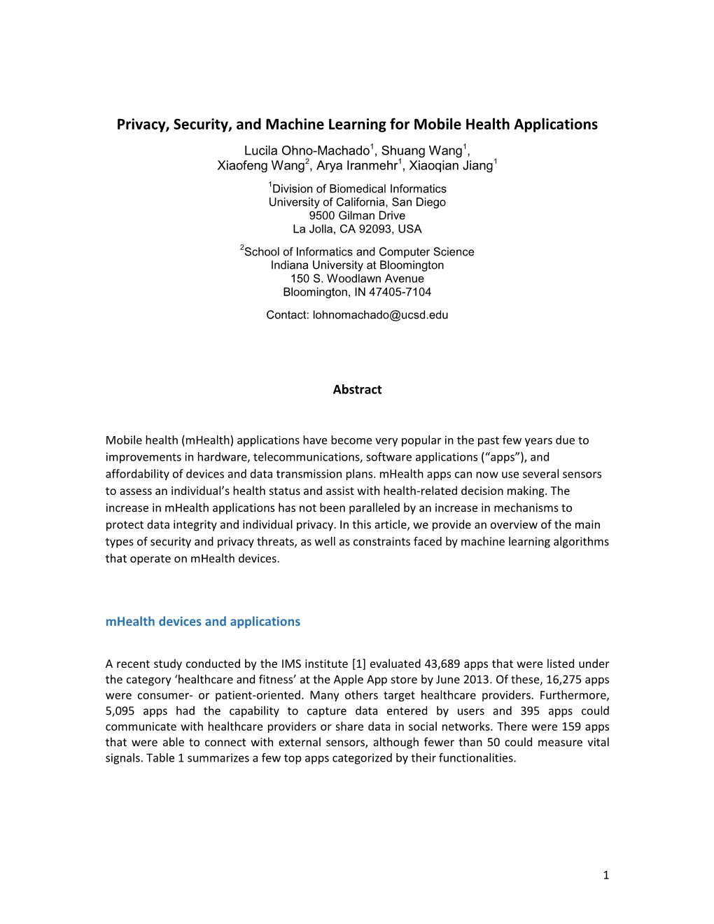 Privacy, Security, and Machine Learning for Mobile Health