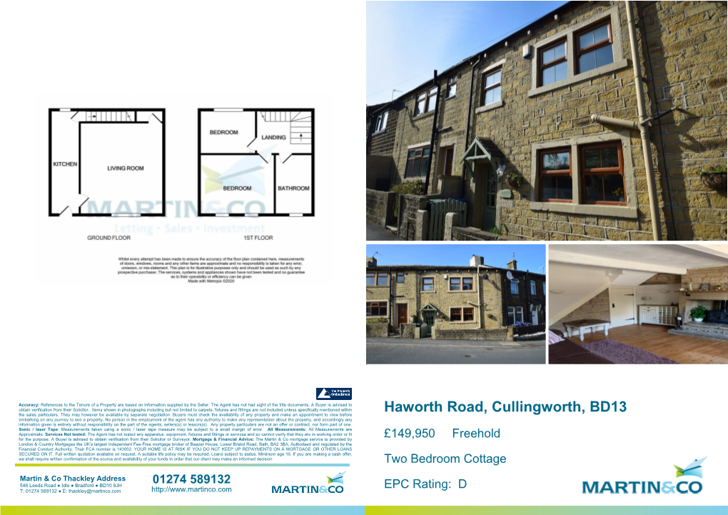 Haworth Road, Cullingworth, BD13 the Sales Particulars