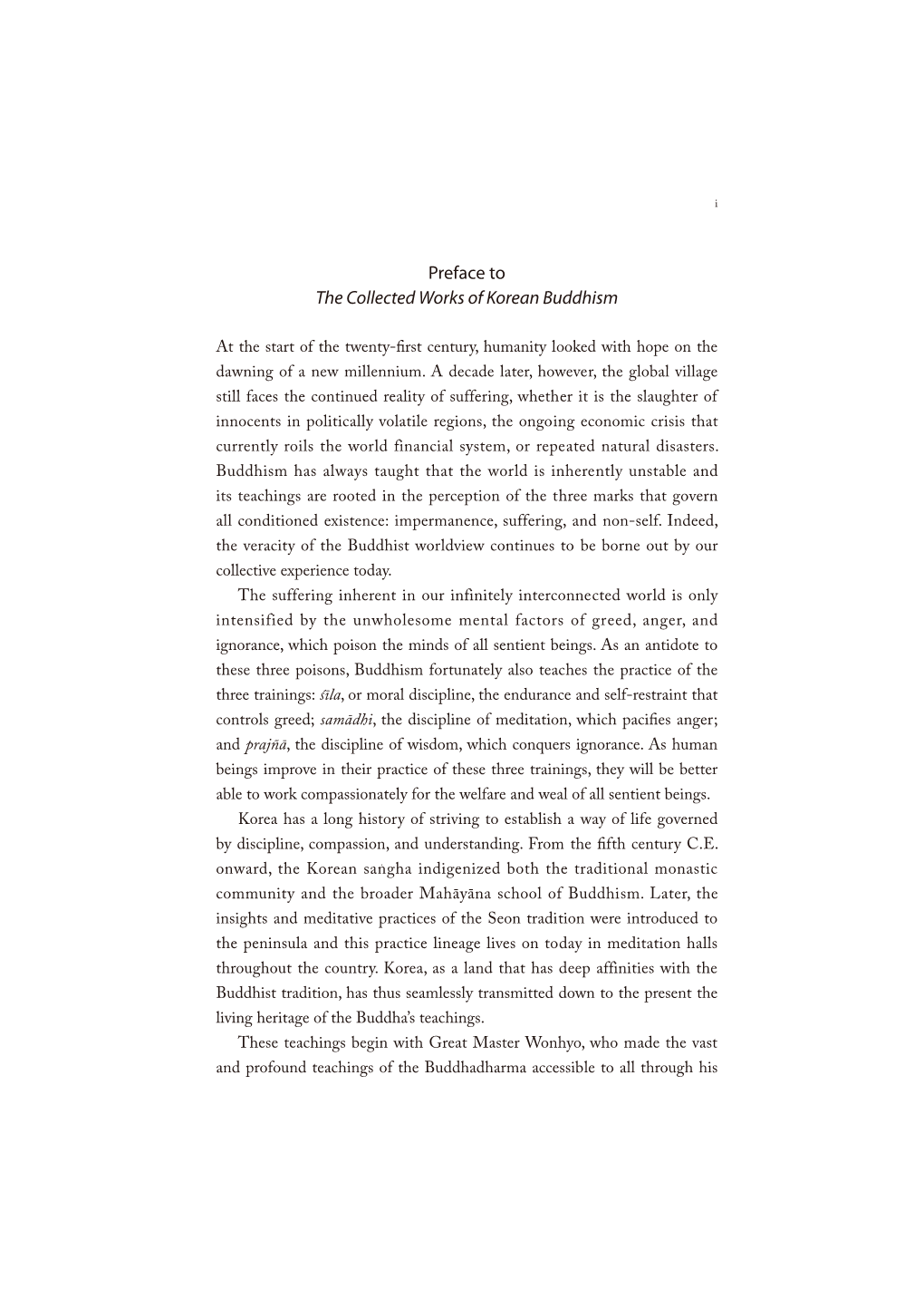 Preface to the Collected Works of Korean Buddhism