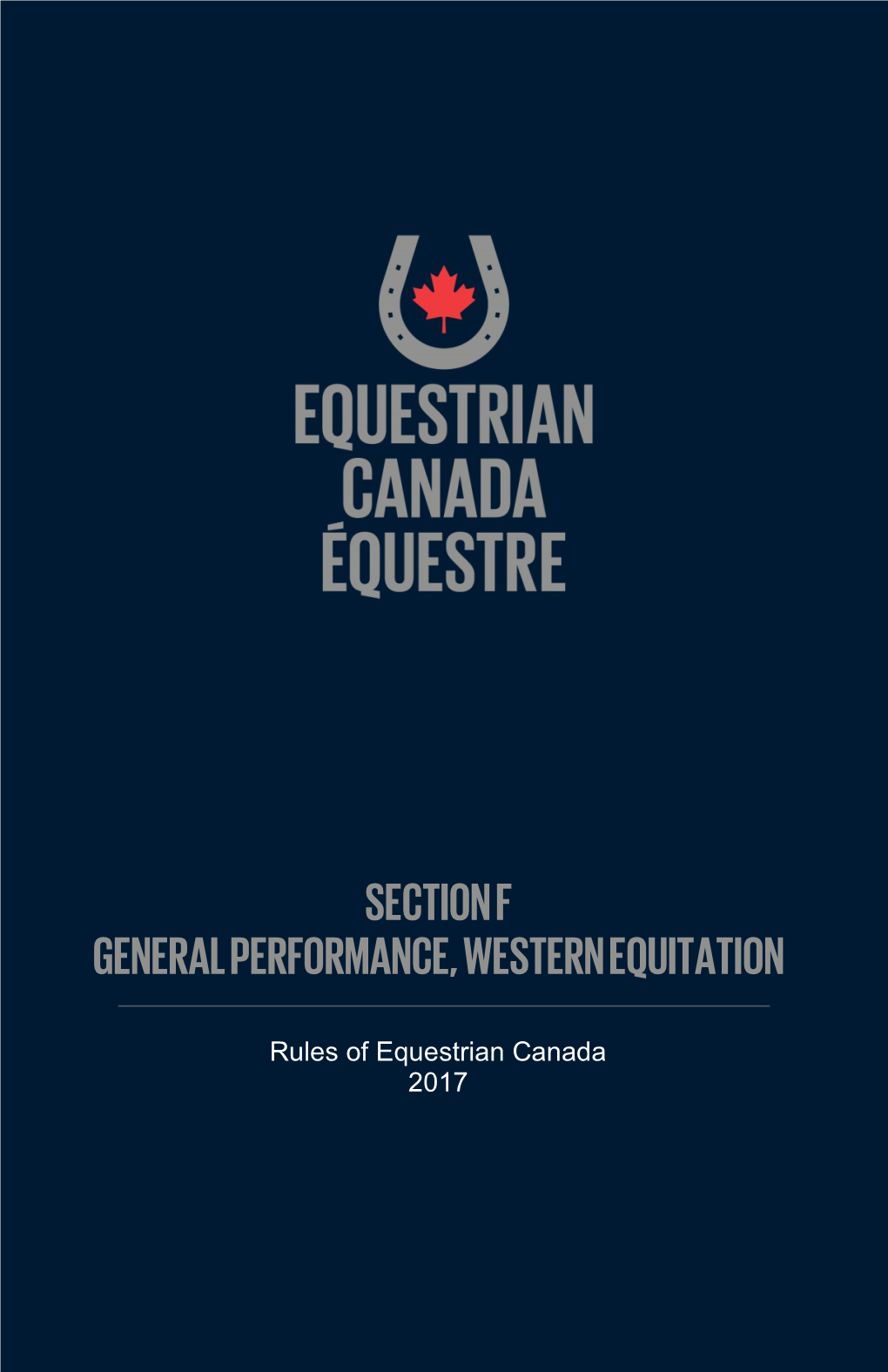 Section F General Performance, Western Equitation