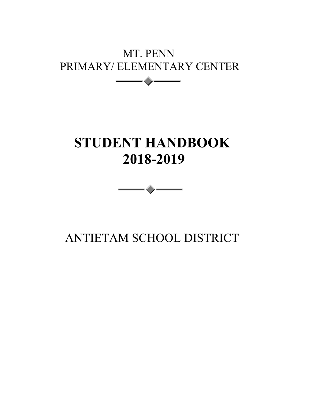 Student Handbook 2018-2019