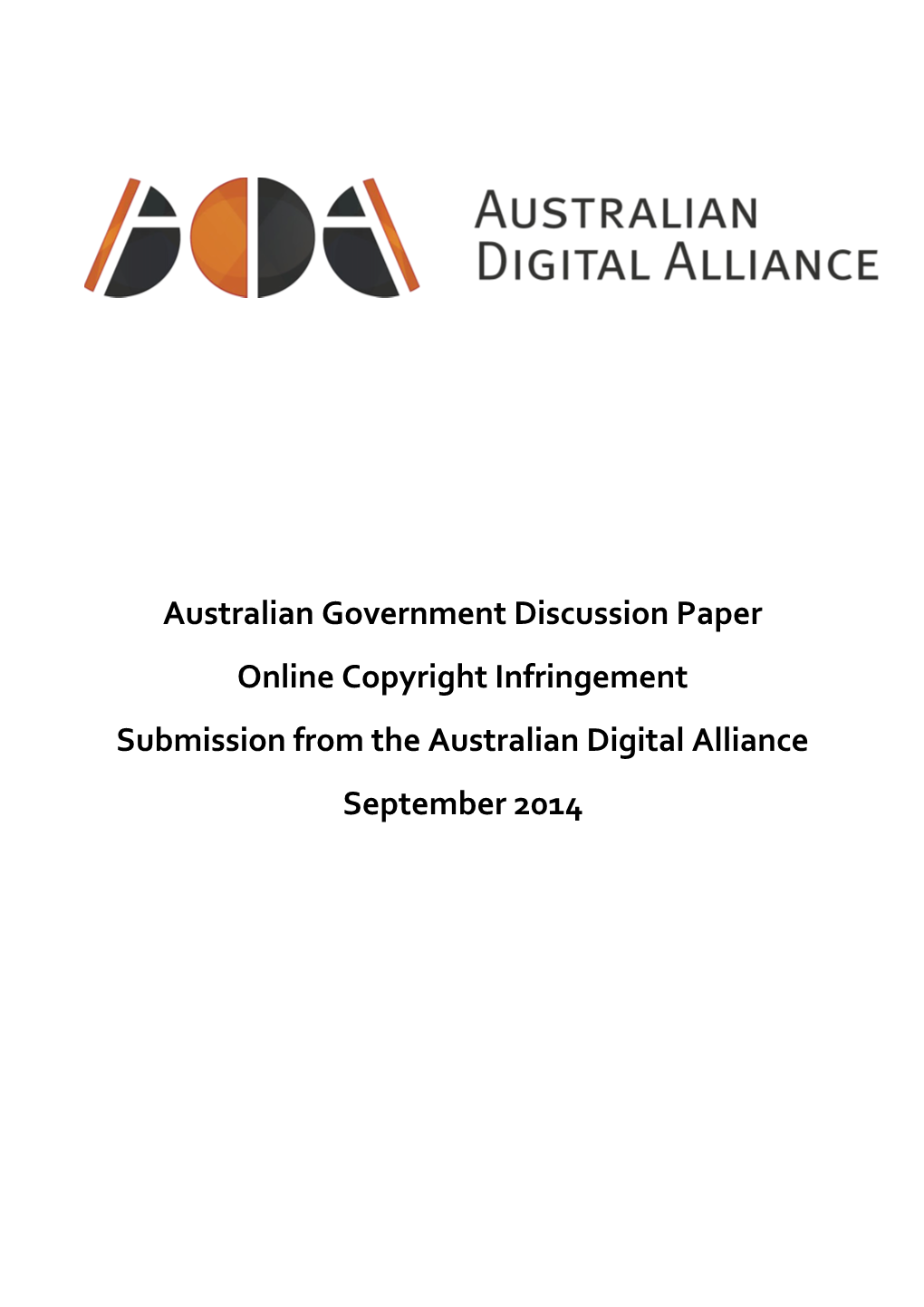 Submission from the Australian Digital Alliance