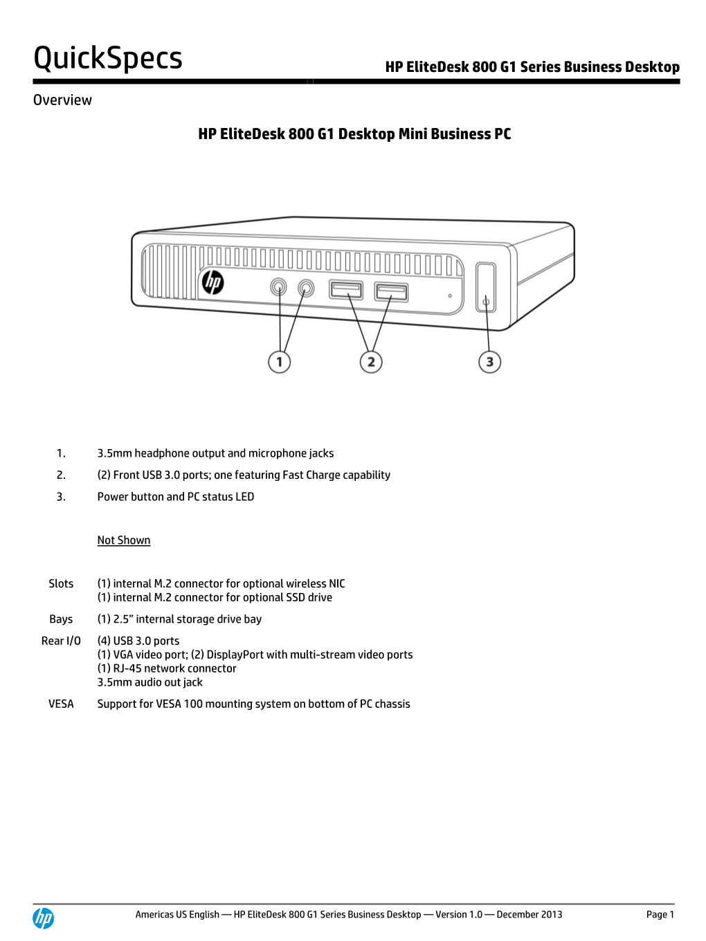 HP Elitedesk 800 G1 Business Series Desktop