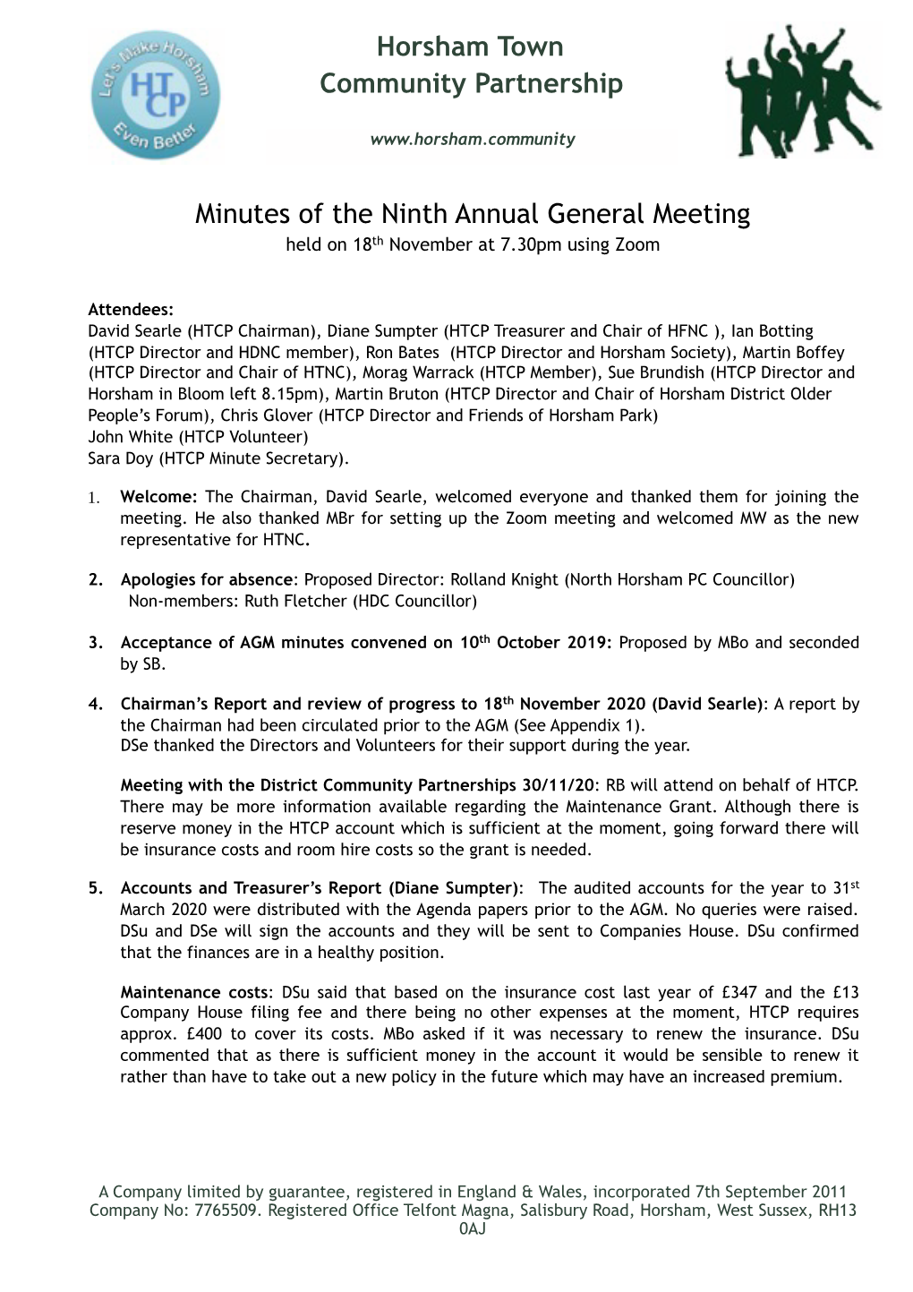 Minutes of HTCP AGM 18.11