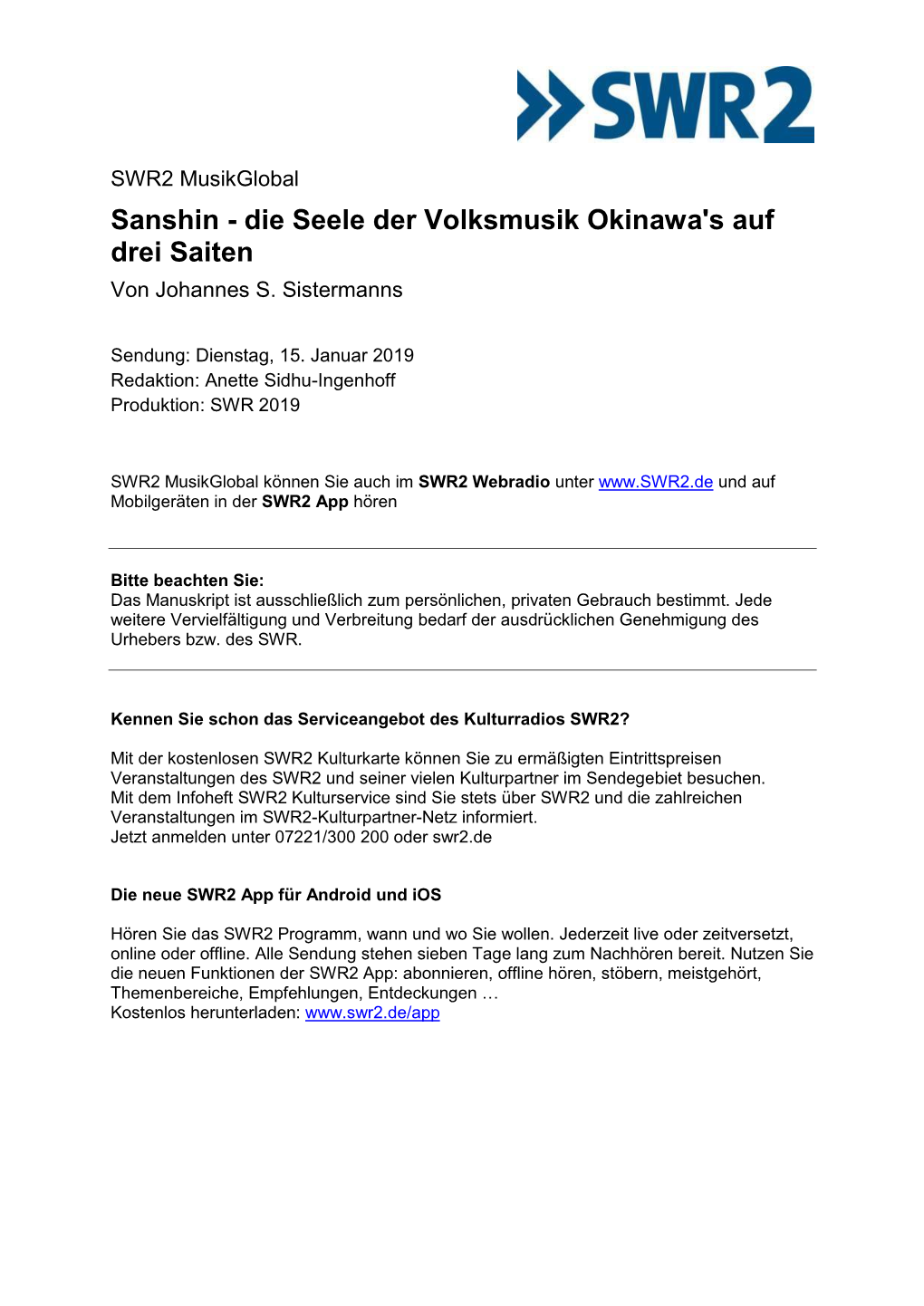 Sanshin - Die Seele Der Volksmusik Okinawa's Auf Drei Saiten Von Johannes S