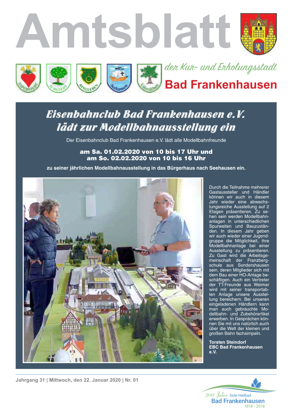 Der Kur- Und Erholungsstadt Bad Frankenhausen Eisenbahnclub