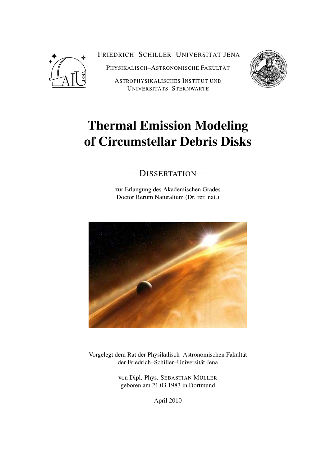 Thermal Emission Modeling of Circumstellar Debris Disks