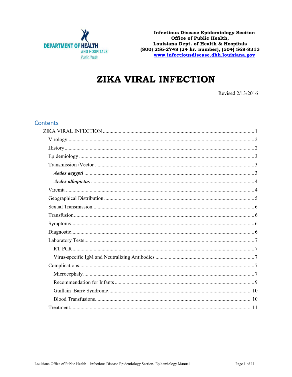 Zika Viral Infection