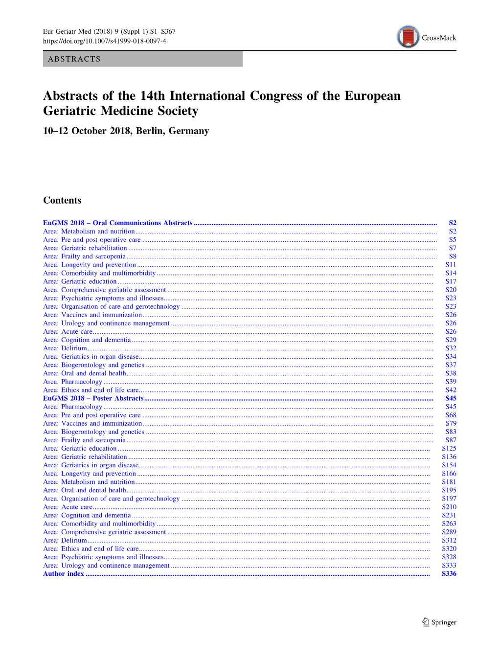 Abstracts of the 14Th International Congress of the European Union