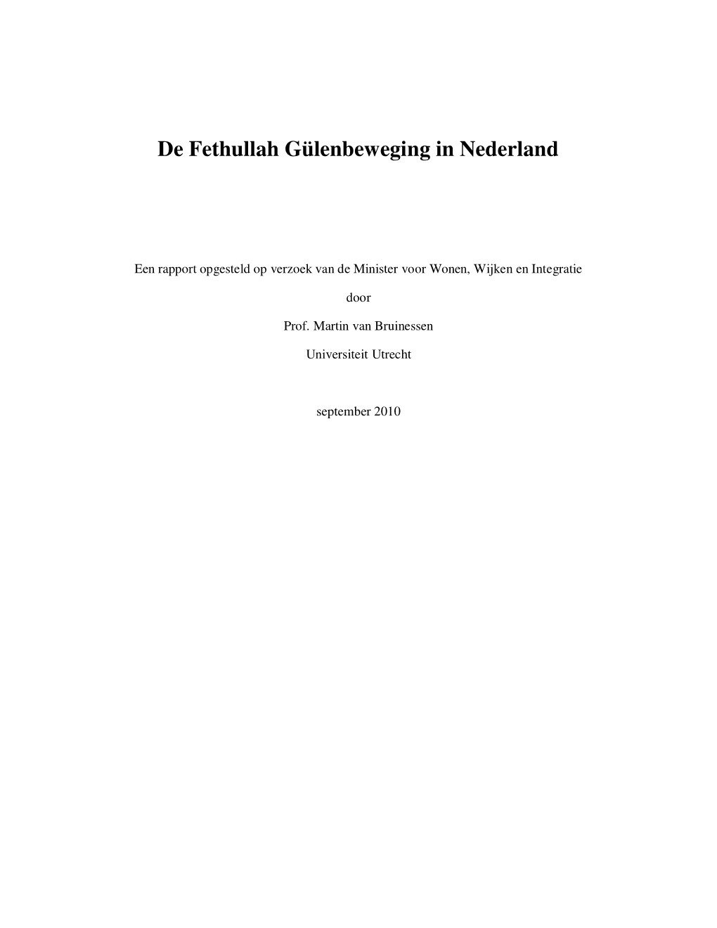 De Fethullah Gülenbeweging in Nederland