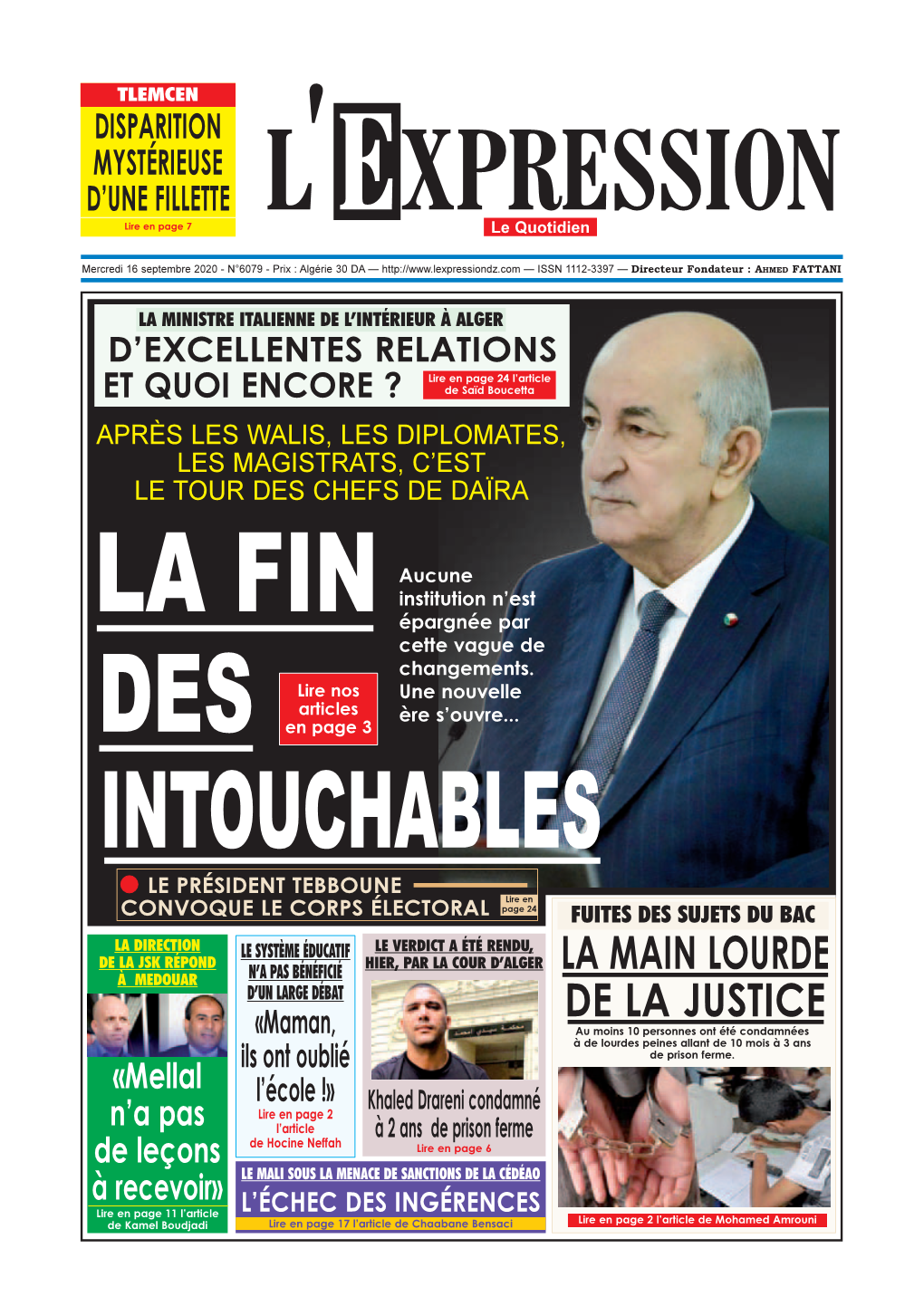 LA MAIN LOURDE DE LA JUSTICE CONSTITUTIONNELLE AU MOINS 10 Personnes Ont Été Condamnées À De Lourdes Peines Allant L’Anie Et L’Arav De 10 Mois À 3 Ans De Prison Ferme