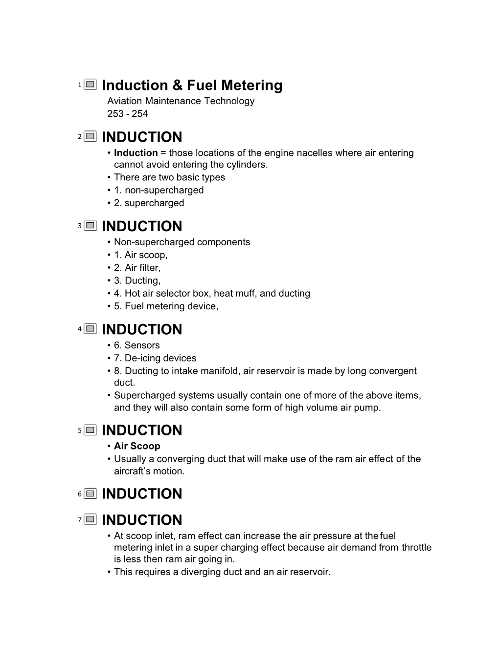 Induction & Fuel Metering