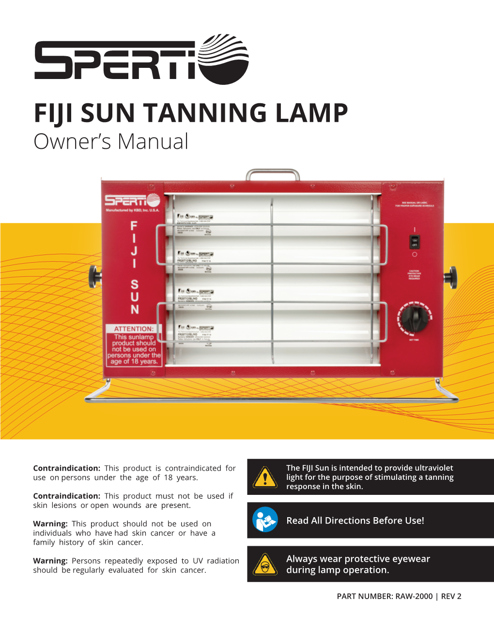 FIJI SUN TANNING LAMP Owner’S Manual