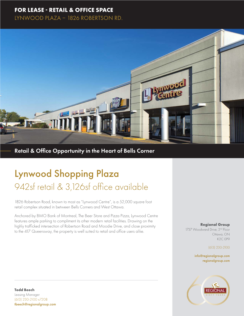 Lynwood Shopping Plaza 942Sf Retail & 3,126Sf Office Available