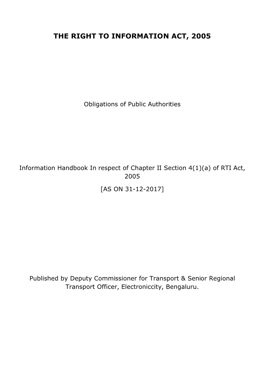 The Right to Information Act, 2005