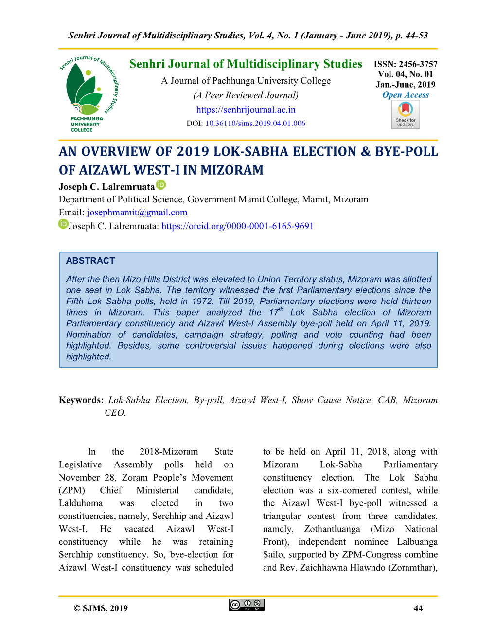 An Overview of 2019 Lok-Sabha Election & Bye-Poll Of