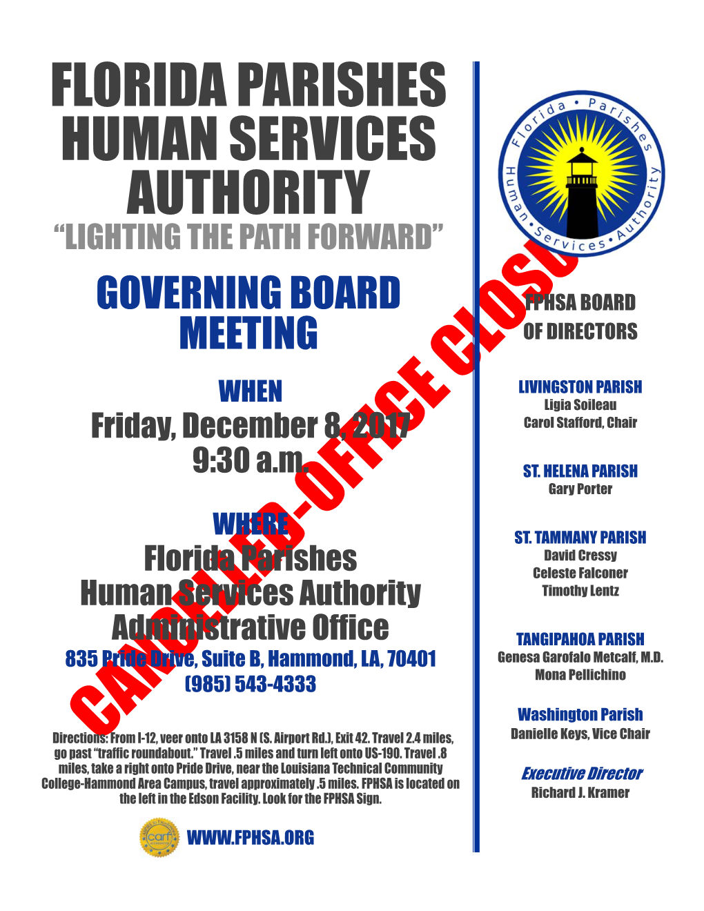 Florida Parishes Human Services Authority “Lighting the Path Forward”