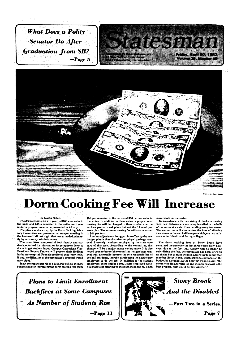 Dorm Cooking Fee Will Increase