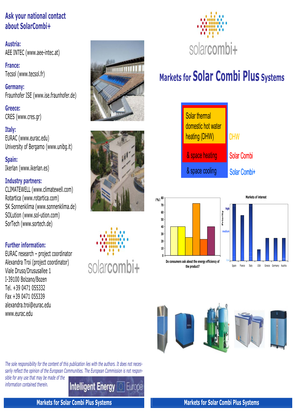 Markets for Solar Combi Plus Systems Germany: Fraunhofer ISE (