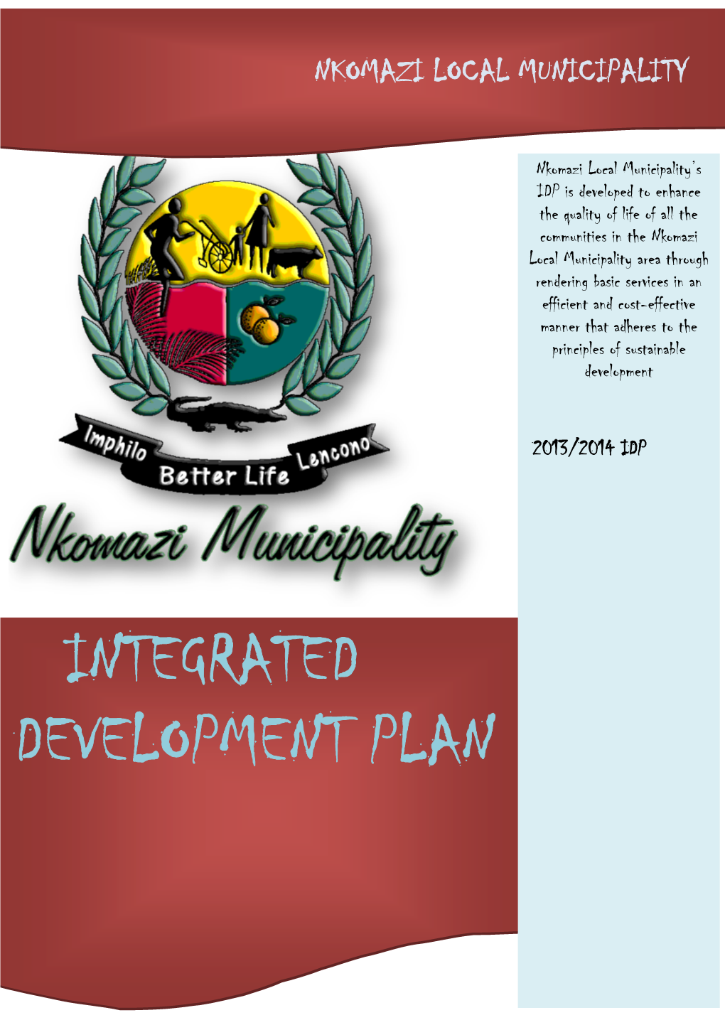 Nkomazi Municipality Idp Process Plan