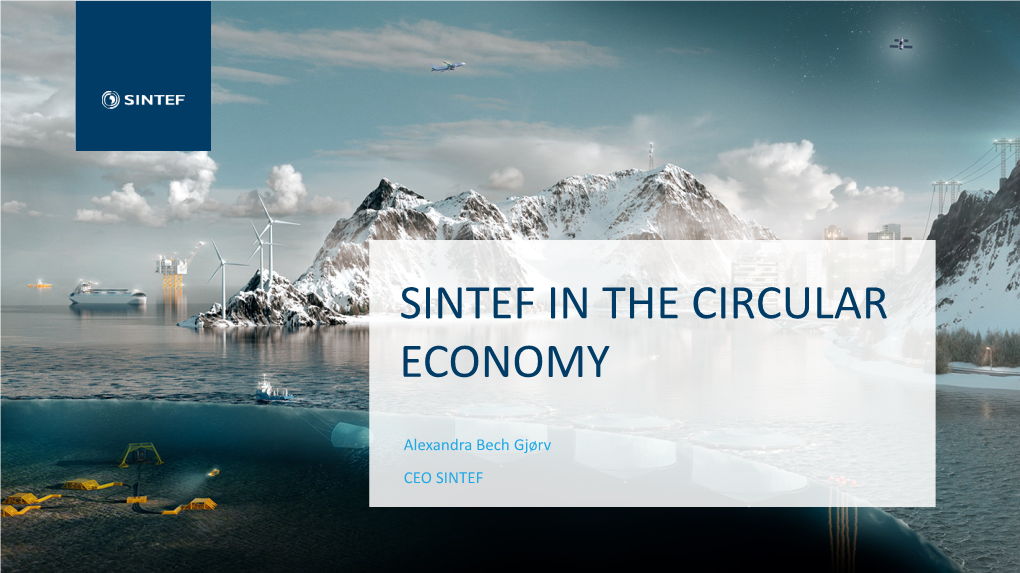 Sintef in the Circular Economy