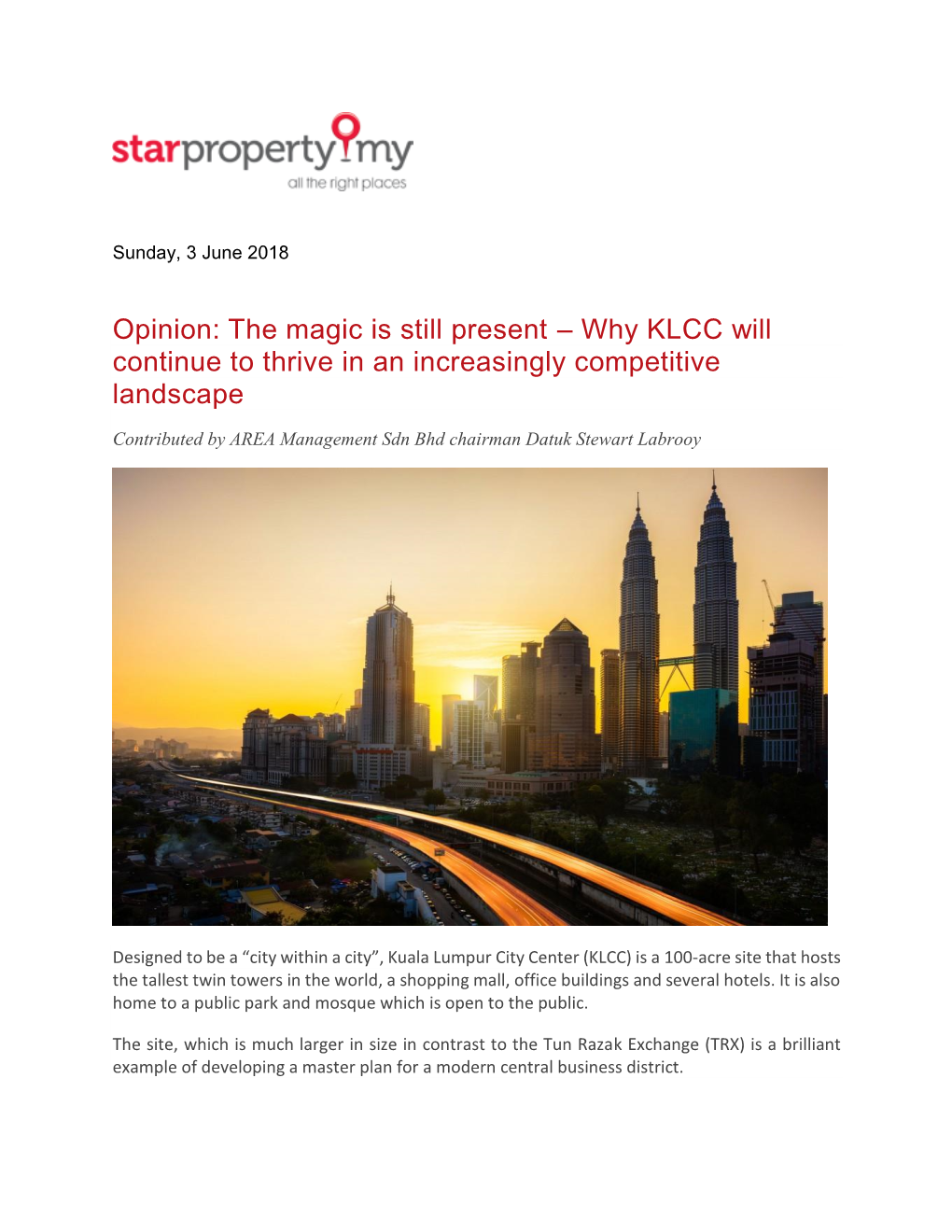 The Magic Is Still Present – Why KLCC Will Continue to Thrive in an Increasingly Competitive Landscape
