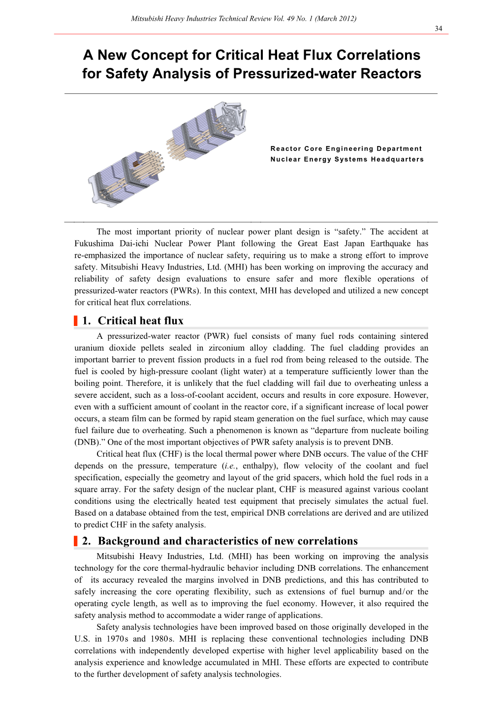 New Concept of Critical Heat Flux Correlations for Safety Analysis Of