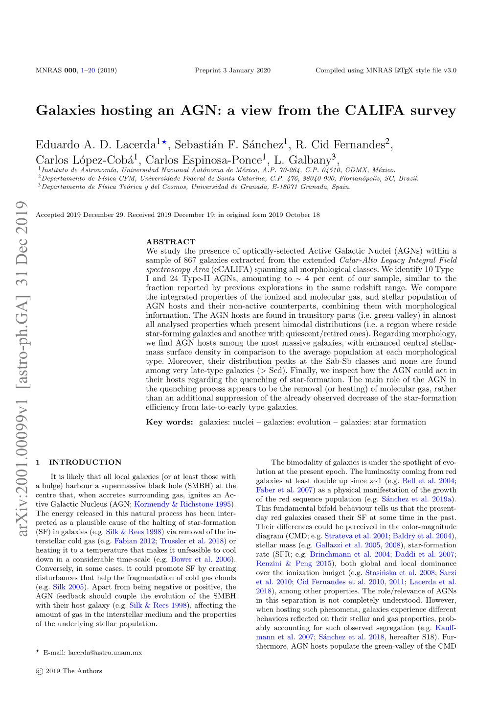 Galaxies Hosting an AGN: a View from the CALIFA Survey