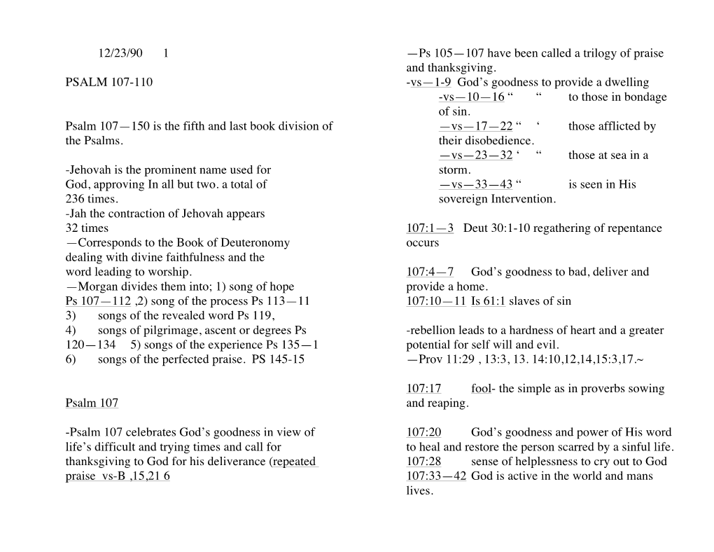 Psalms 107-110