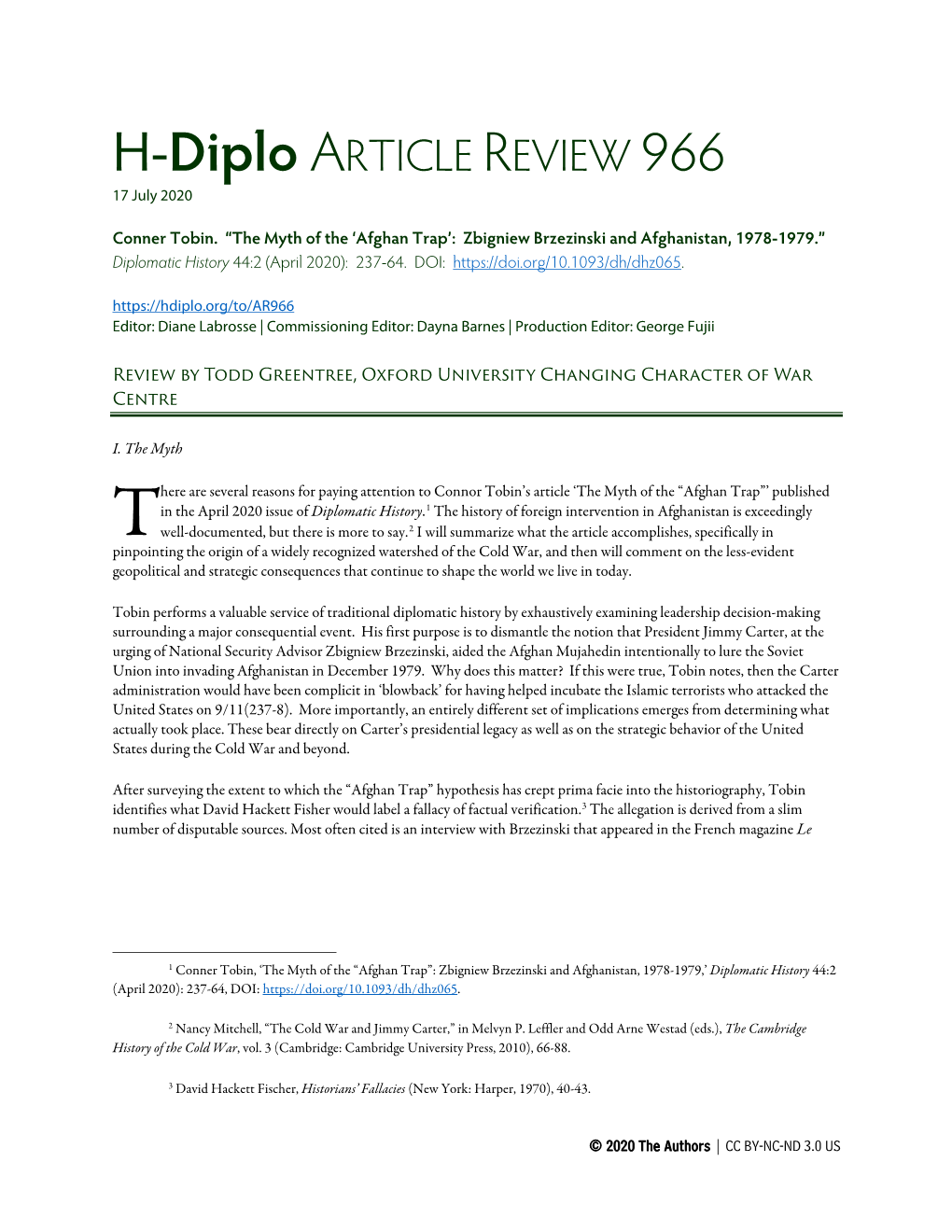 H-Diplo ARTICLE REVIEW 966 17 July 2020