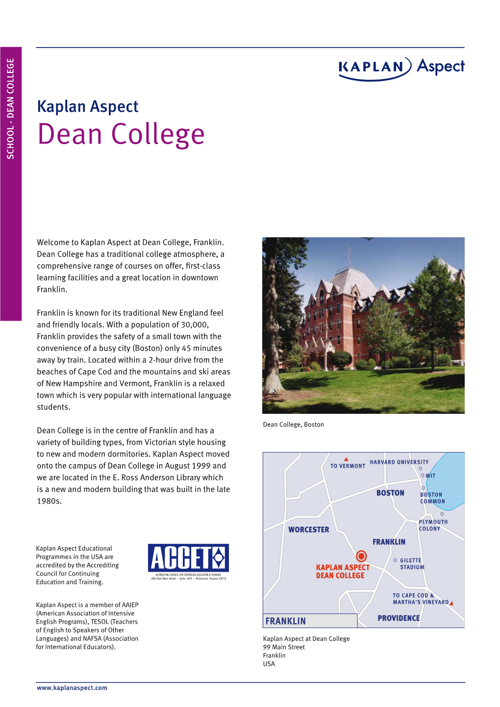 Dean College EGE - DEAN COLL School